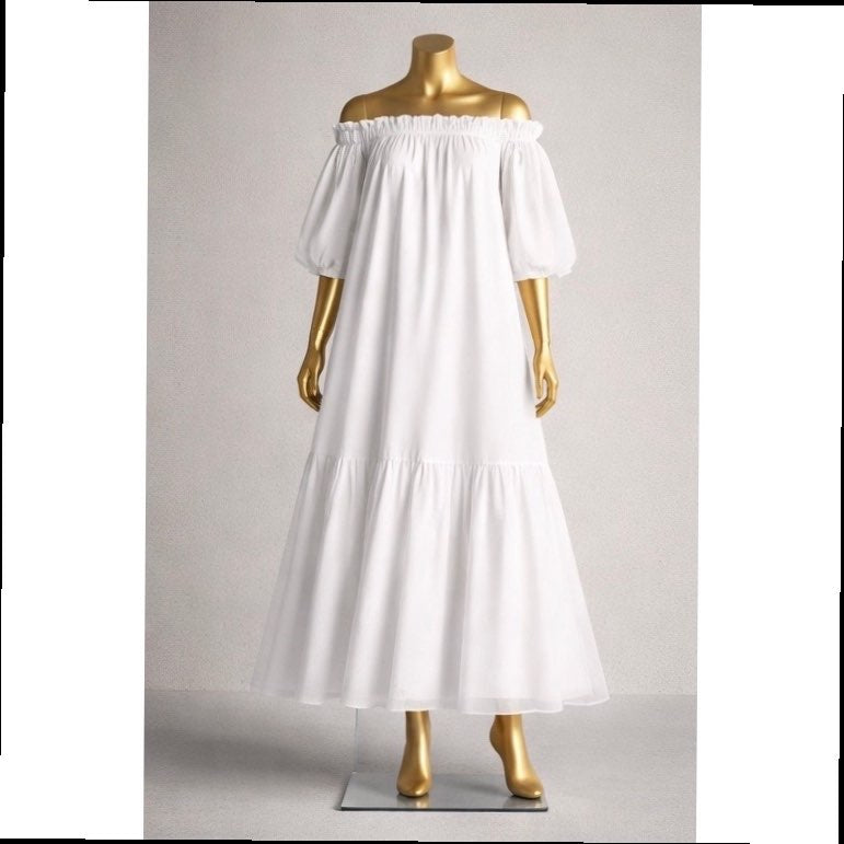 Robe été femme longue bohème chic fluide, sans manches coton, élégante