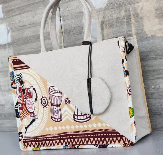 Sac à main femme ethnique africain, tissu coloré, élégant et grande capacité