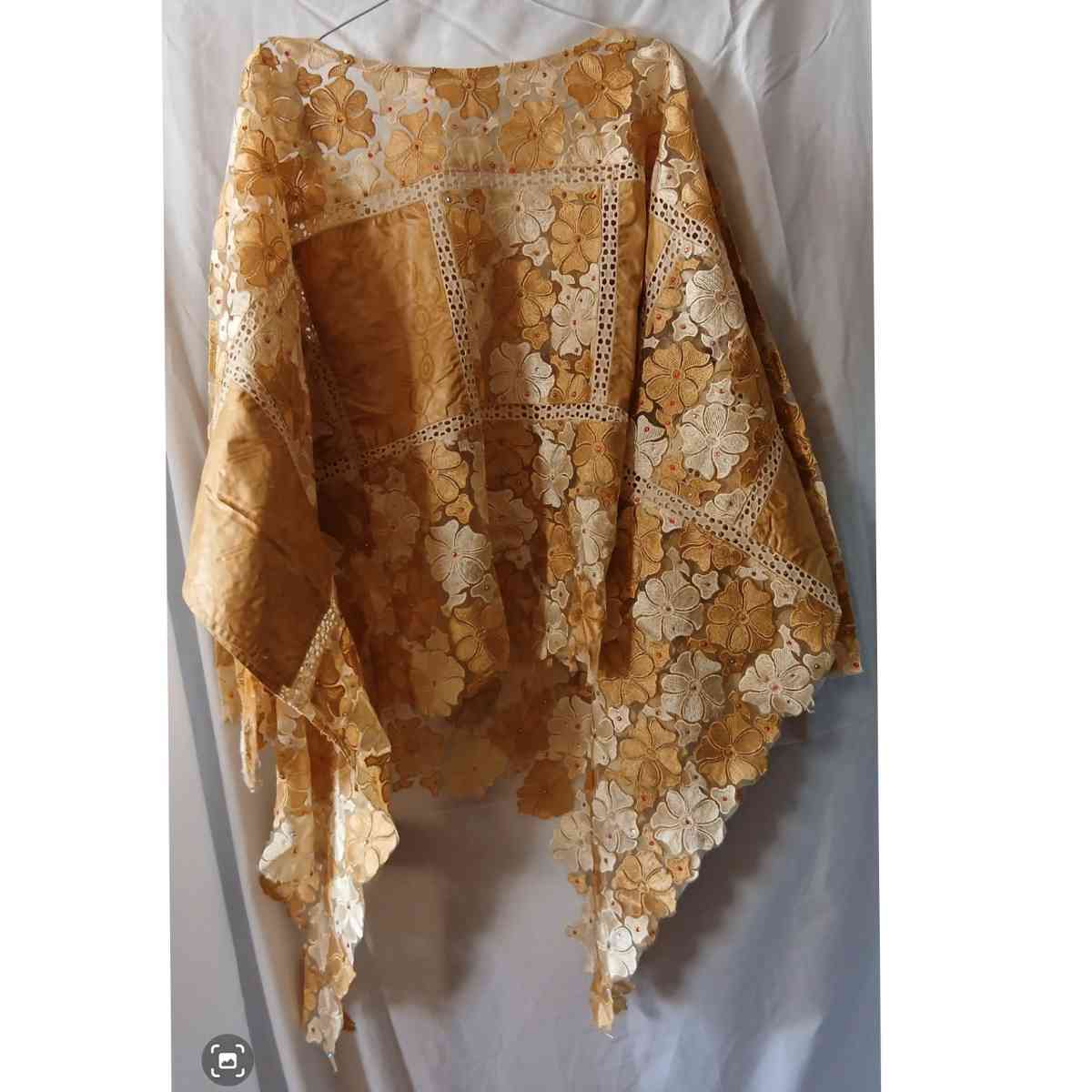 Ensemble geztner marron beige avec dentelle