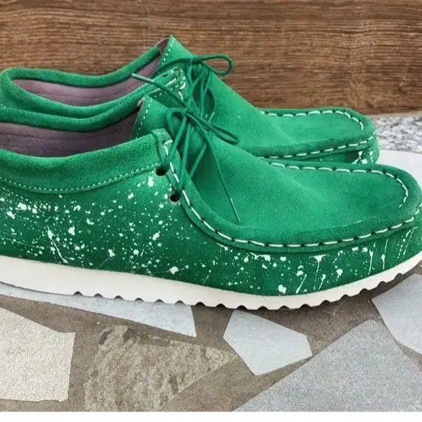 Chaussures homme style WANNABE en vert fait main