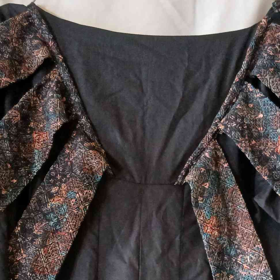 Robe lin femme élégante avec pagne tissé, colorée