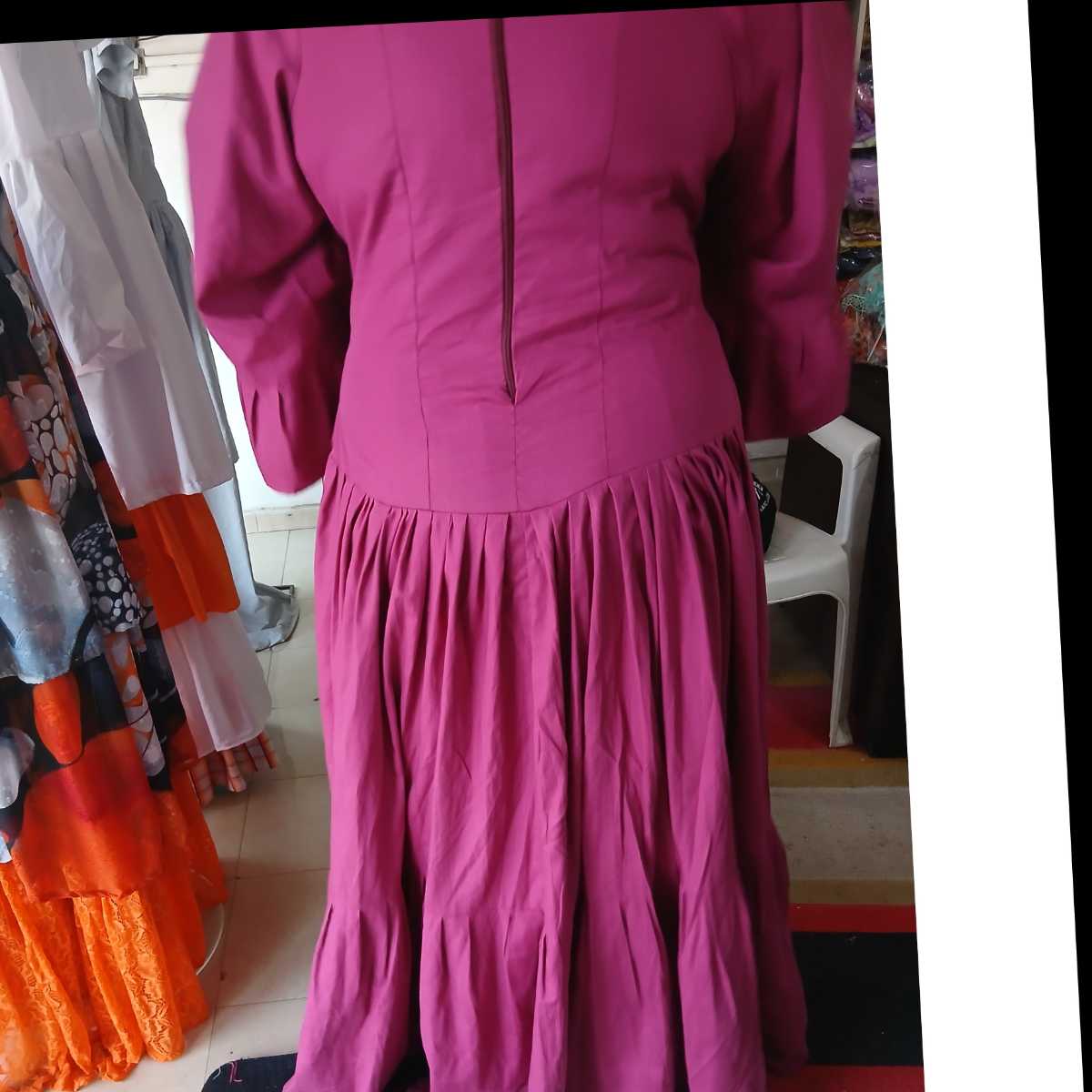 Robe femme coton ample et élégante, style bohème chic, été ou bureau