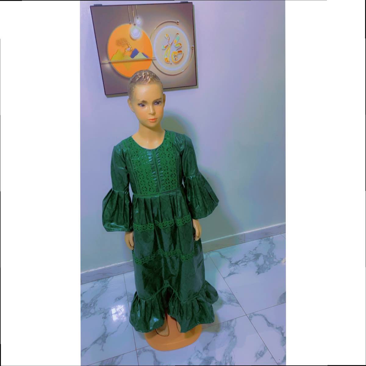 Robe enfant cérémonie longue élégante coton, fille 1 à 18 ans, couleurs variées