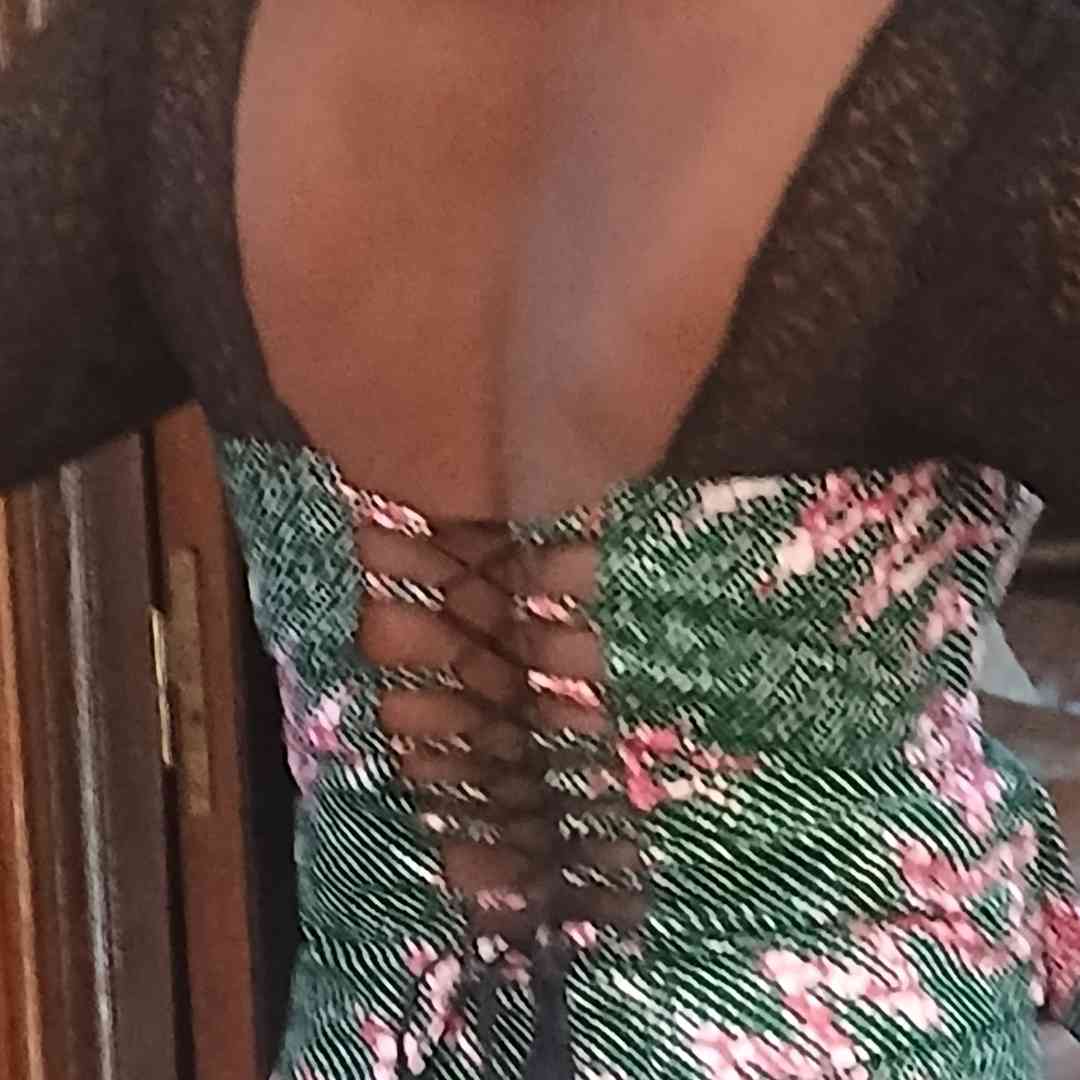 Ensemble haut jupe wax femme chic en dentelle