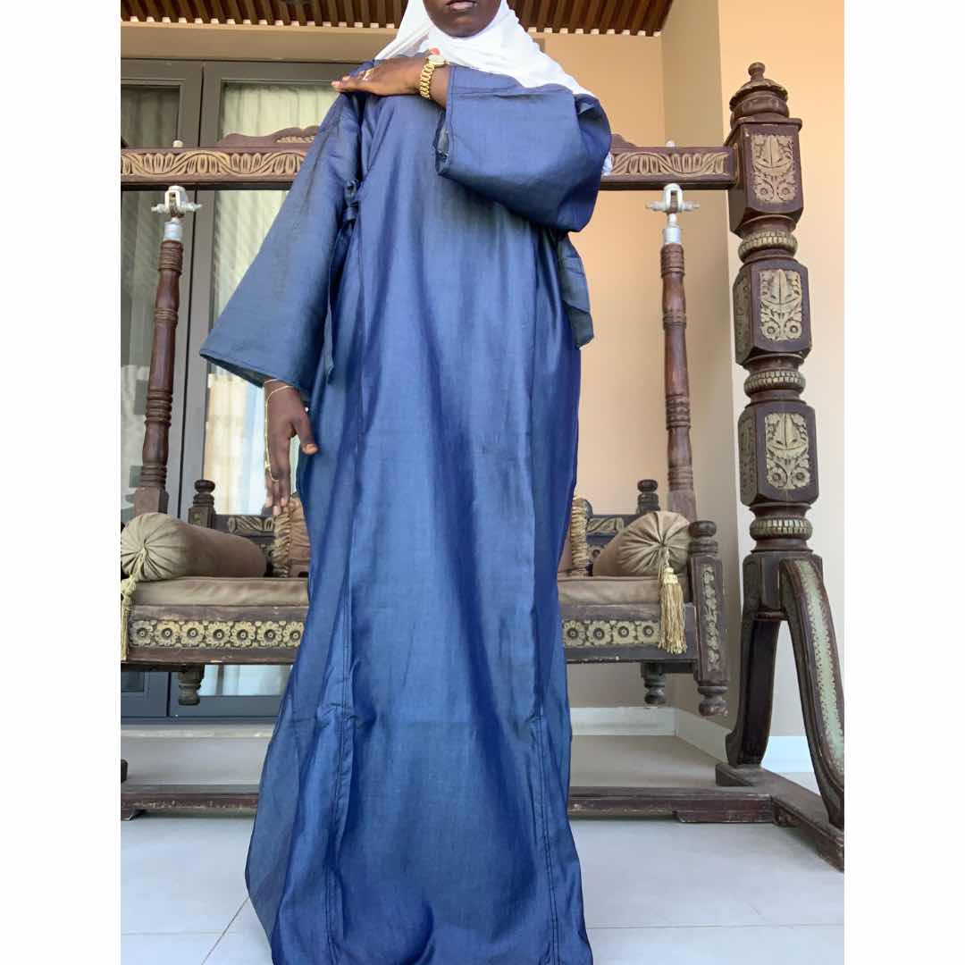 Robe longue femme bleu marine