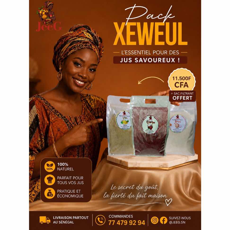 Pack poudre de gingembre africaine et épices africaines 1.5KG