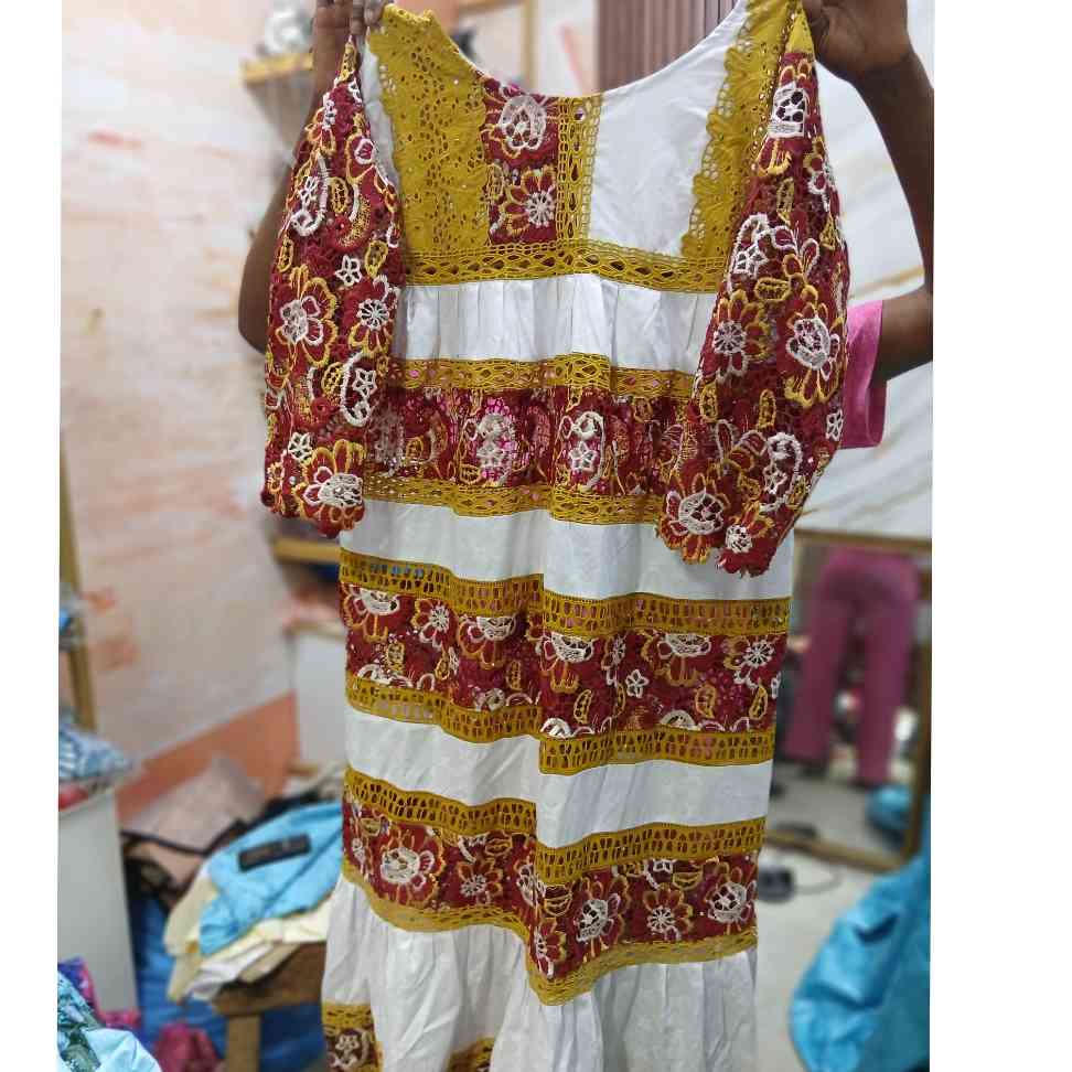 Robe bazin et dentelle