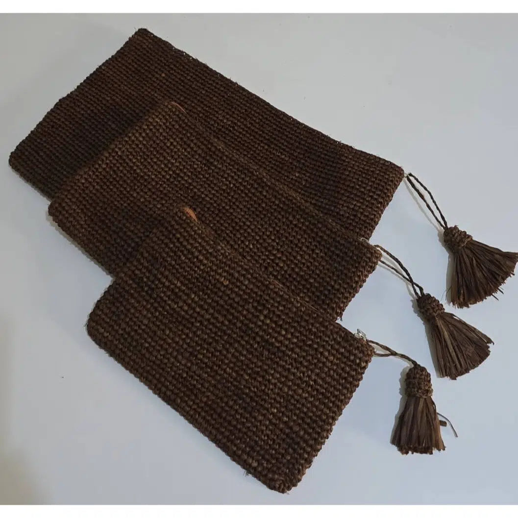 Ensemble Sacoches Écologiques en Fibres Naturelles - Élégance Durable Bohème