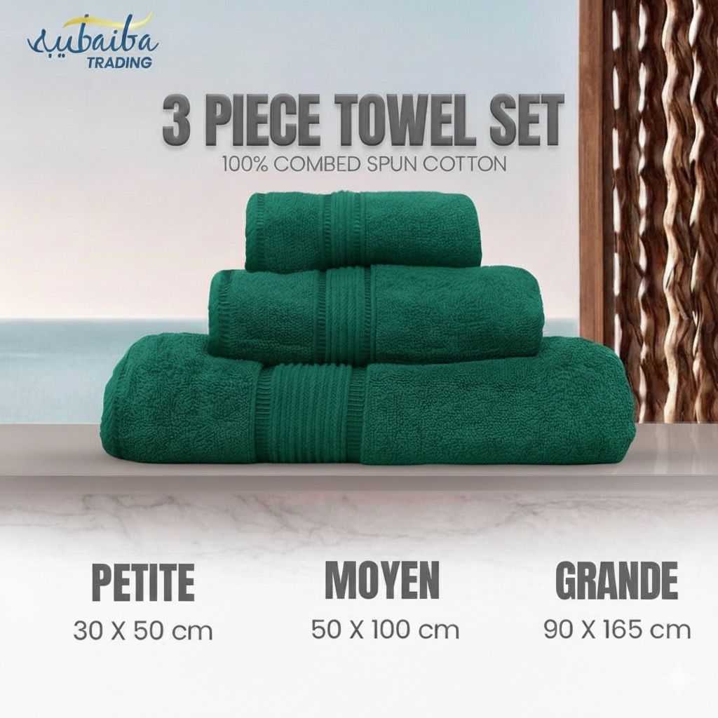 Ensemble de serviettes luxe trois pièces pour un confort inégalé