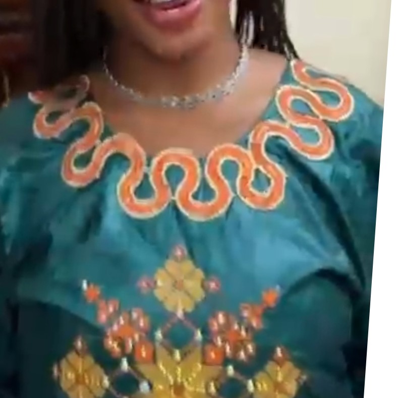 Robe femme en geztner thioup avec broderie