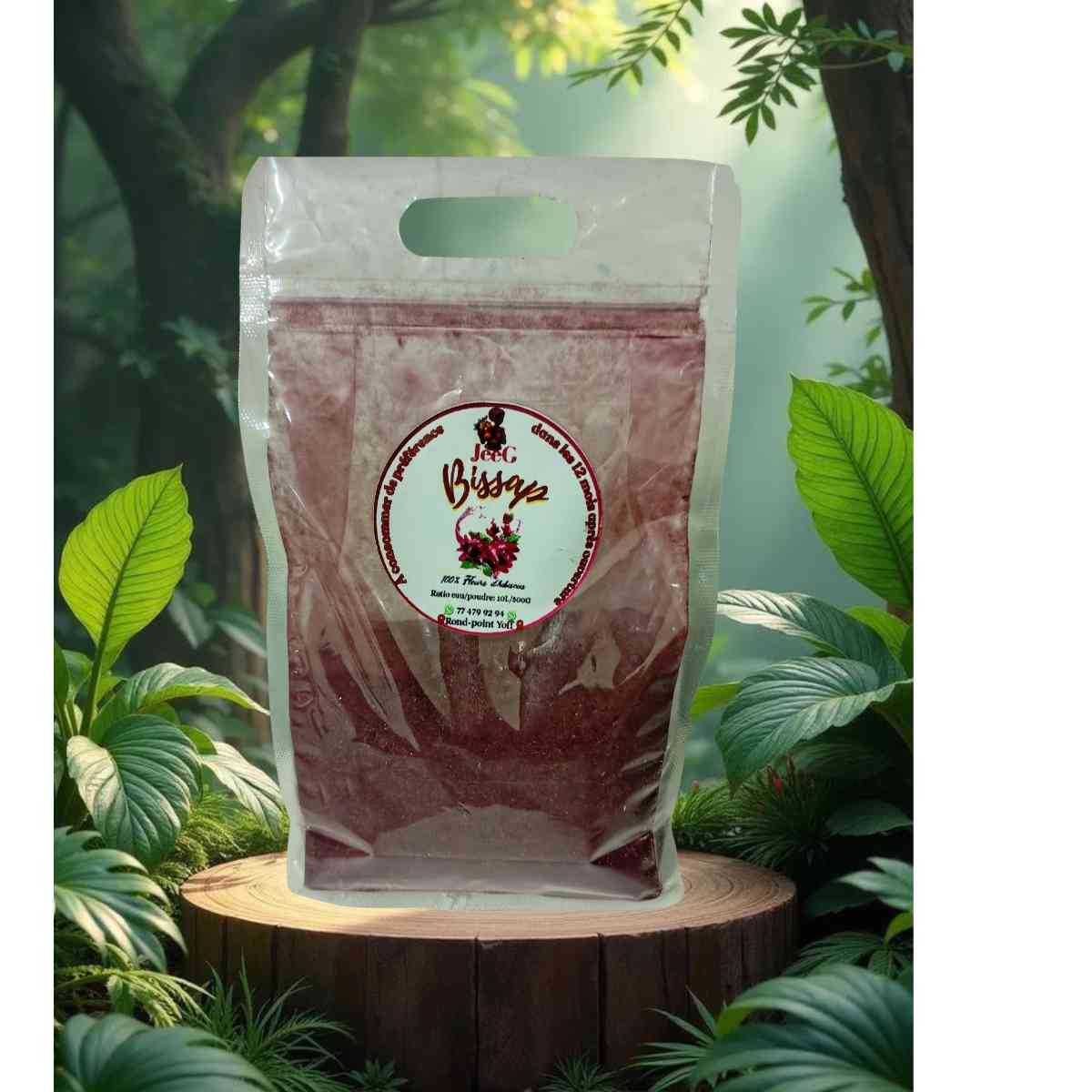 Poudre de bissap Hibiscus séché naturelle