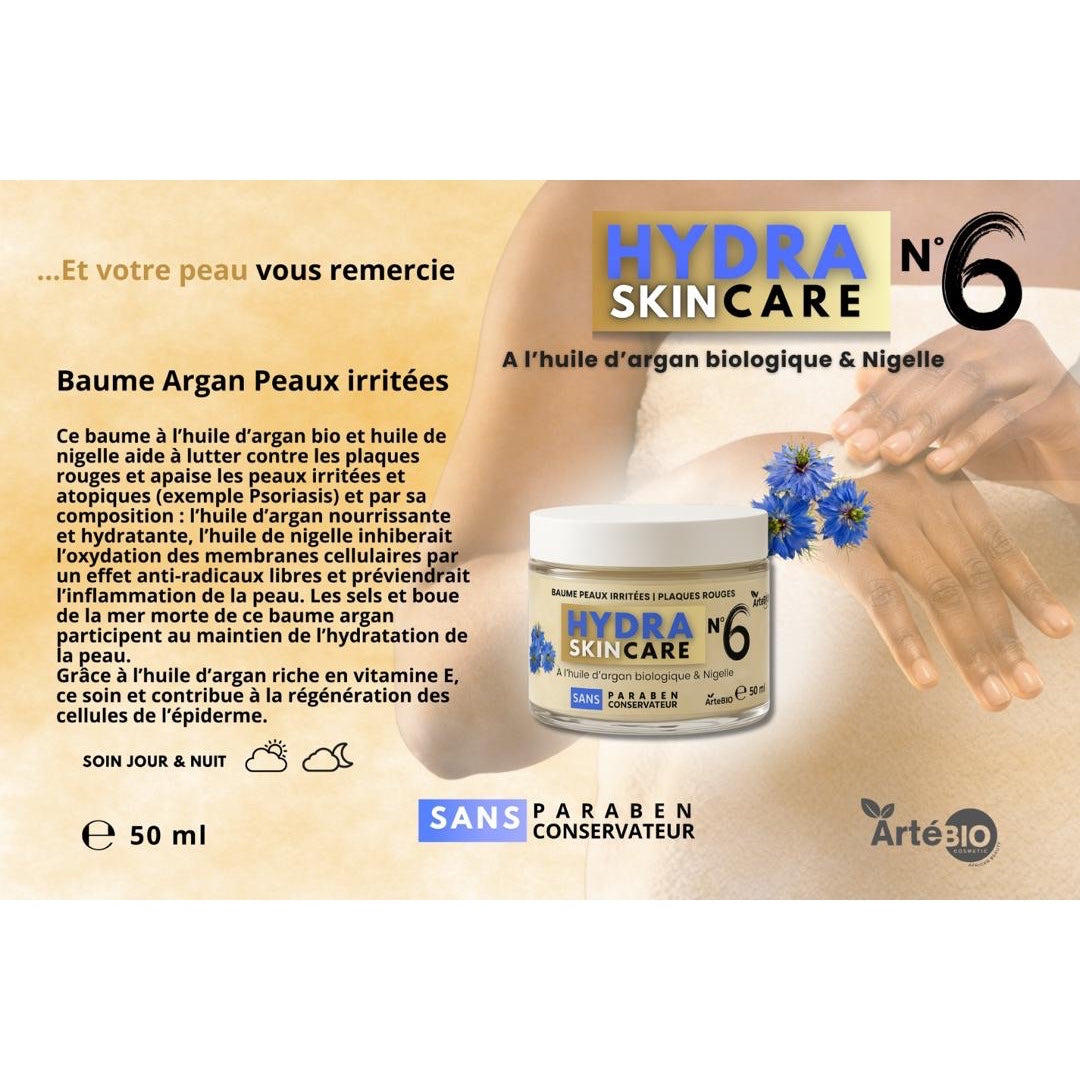Baume Argan Peaux Irritées – Soin Naturel Eczéma, Apaisant Bio