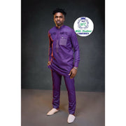 Ensemble costume africain homme élégant, tenue traditionnelle moderne cérémonie