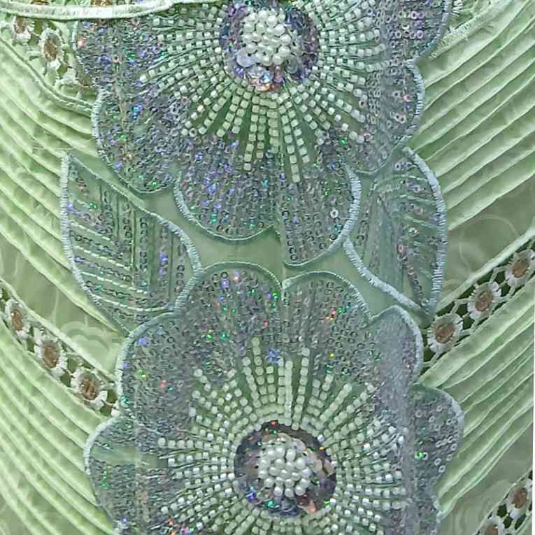 Robe geztner femme brodée sequins argentés
