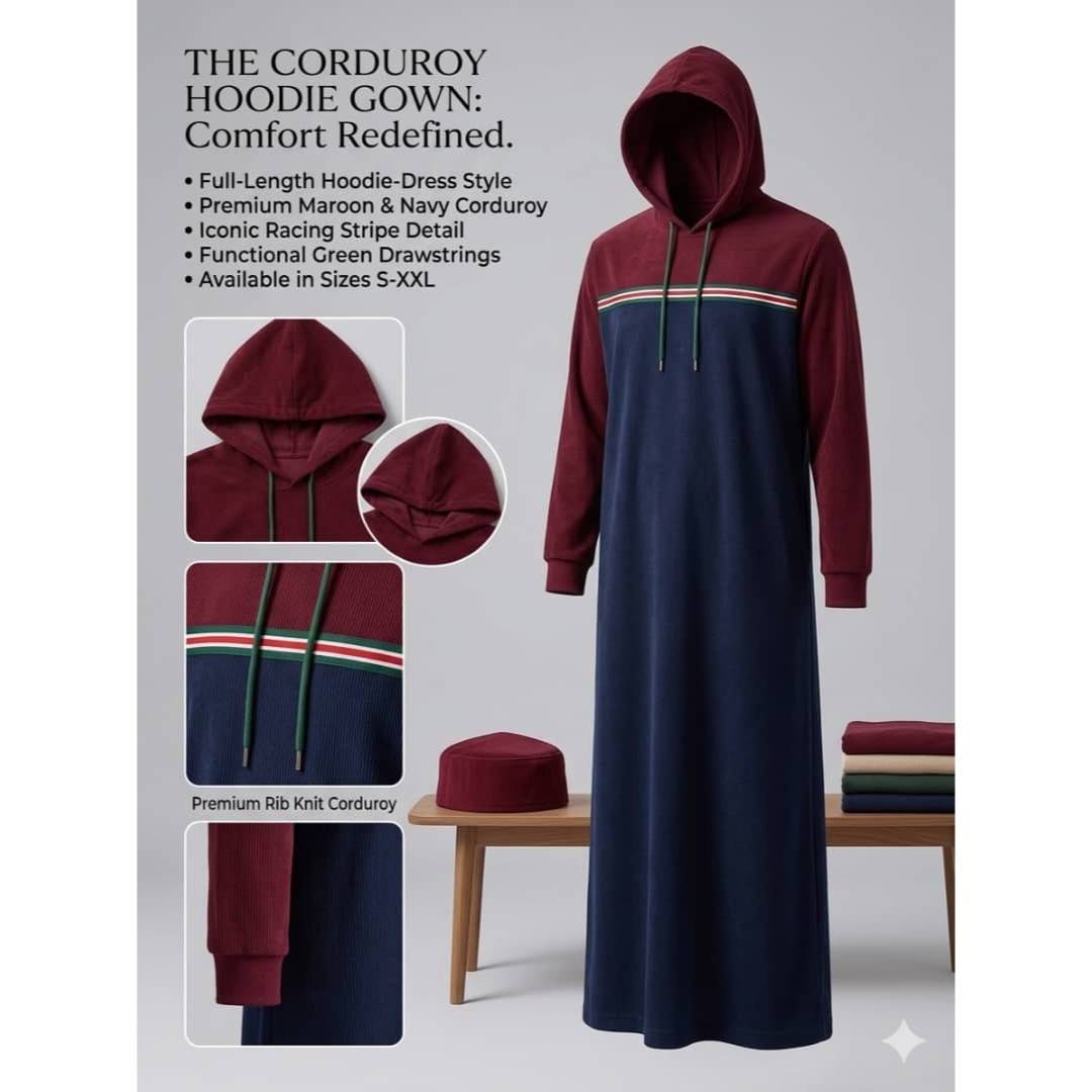 Diallabé à capuche unisexe color block confortable coton élégant