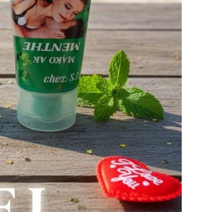 Lubrifiant naturel au karité et menthe, hydratant bio pour massage corporel