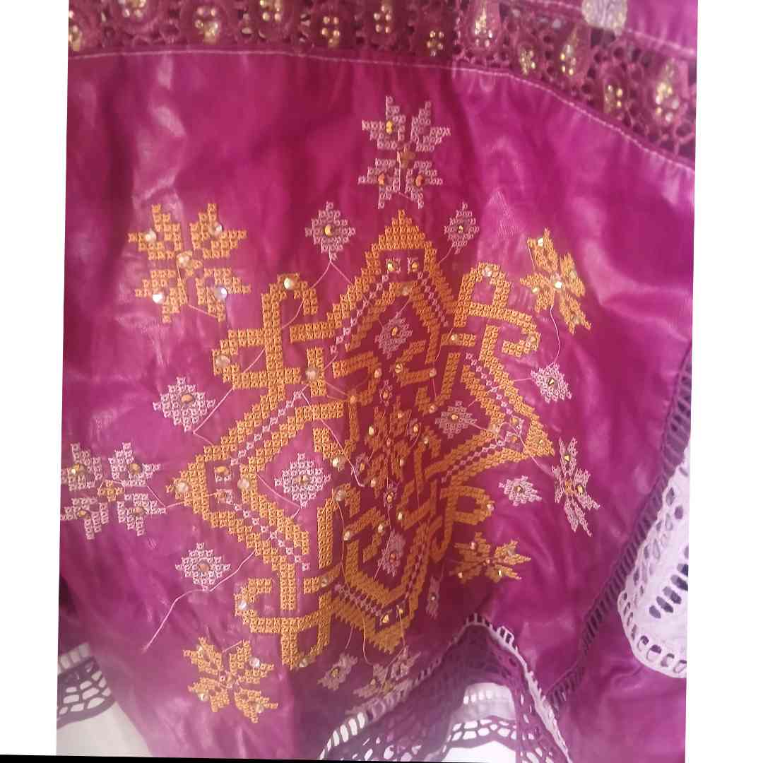 Ensemble femme bazin brodé dentelle élégant