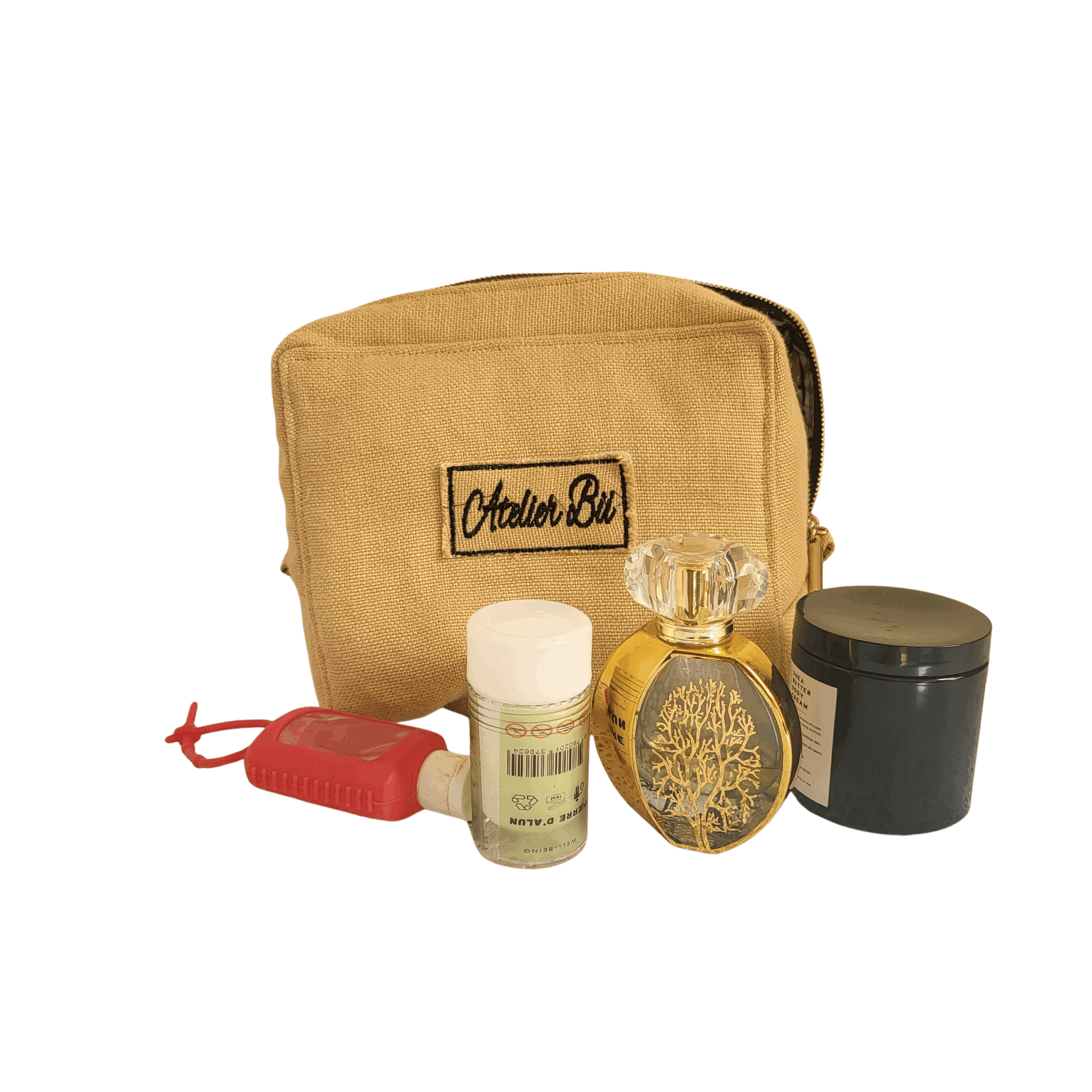 Trousse Toilette Femme Jute Rose Brique - Élégance Éco-Responsable