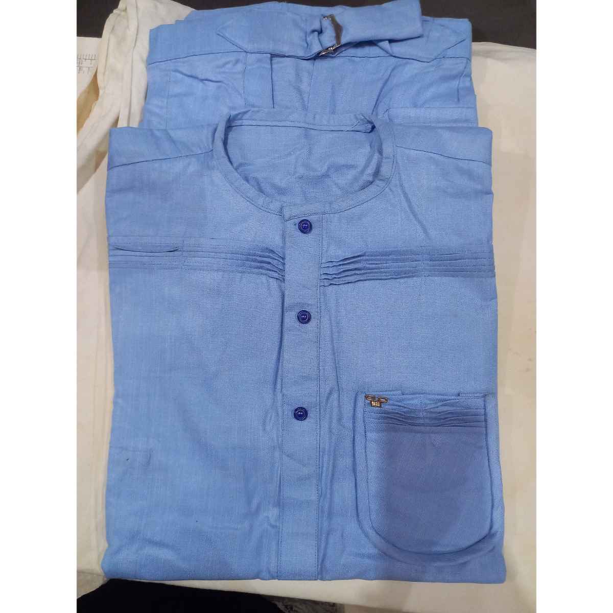 Chemise coton lin style africain pour homme