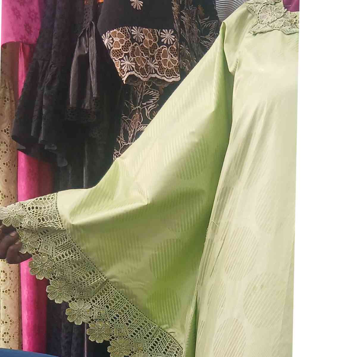 Robe Geztner verte élégante femme, longue cérémonie dentelle satinée