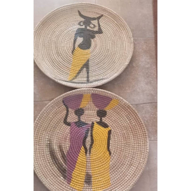 decoration murale africaine ensemble de plateaux ethniques uniques