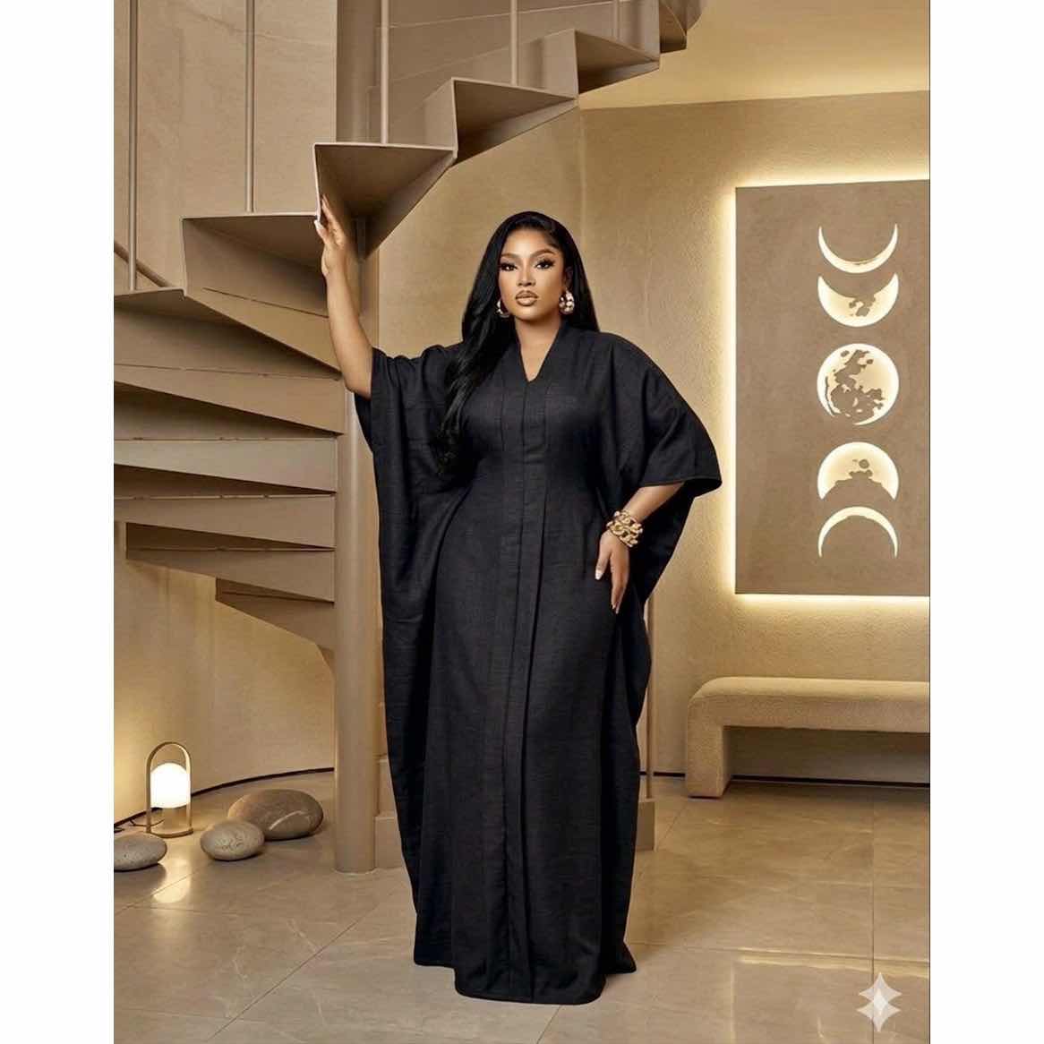 Robe chic femme longue bordeaux, élégante soirée ample, plusieurs couleurs