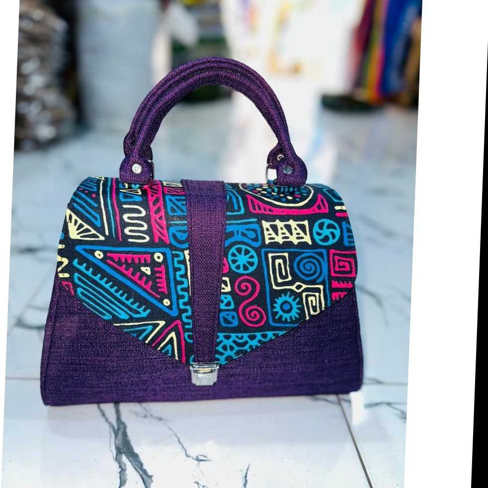 Sac à bandoulière femme bohème chic en toile de jute, orange et beige