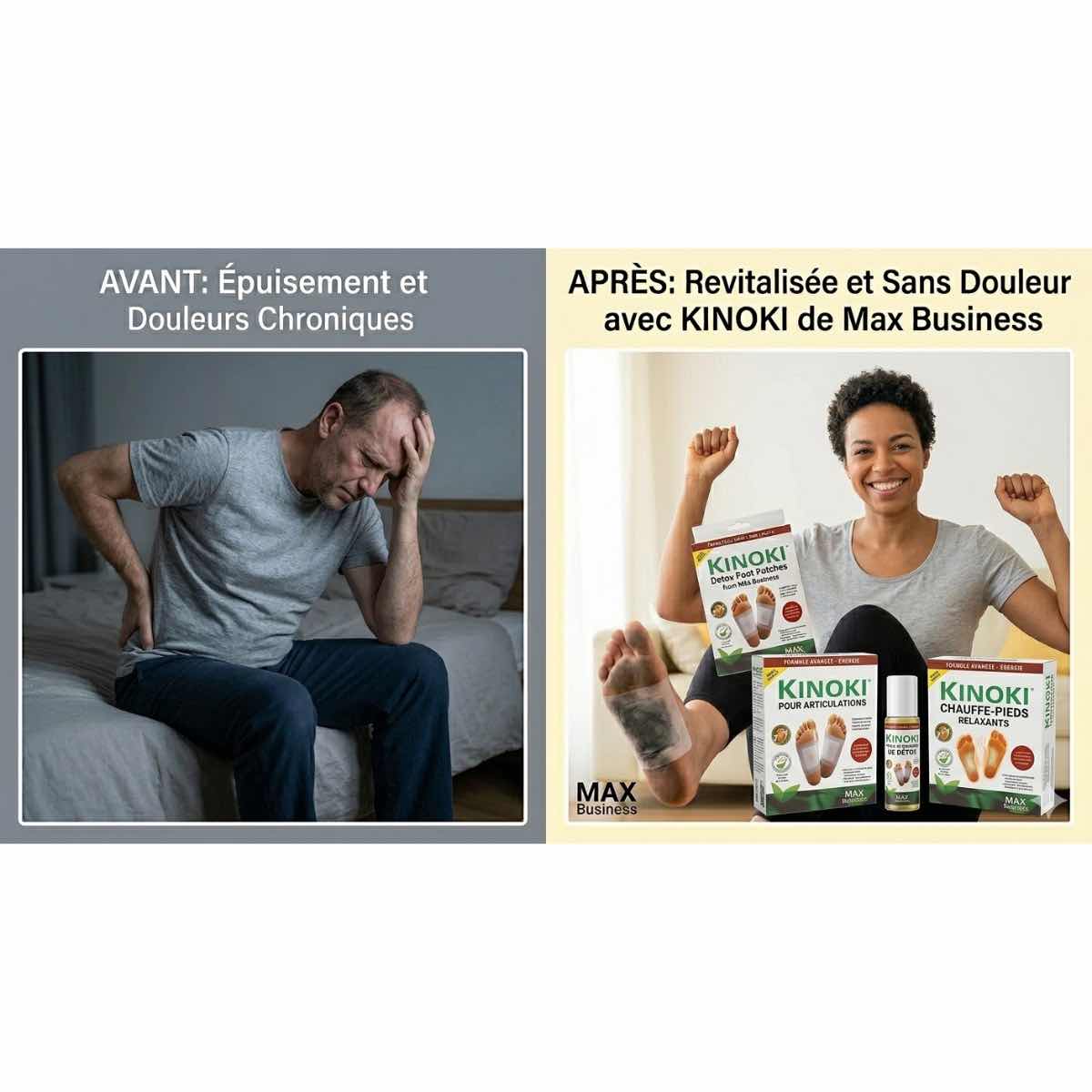 Patch detox pieds Kinoki naturels – Éliminez toxines et retrouvez bien-être