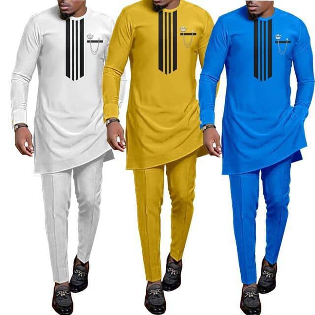 Vetement africain homme chic – Chemise africaine élégante coton brodée