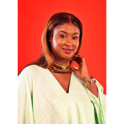 Collier multi-brins femme doré et coloré, bijou bohème chic Jaba élégant