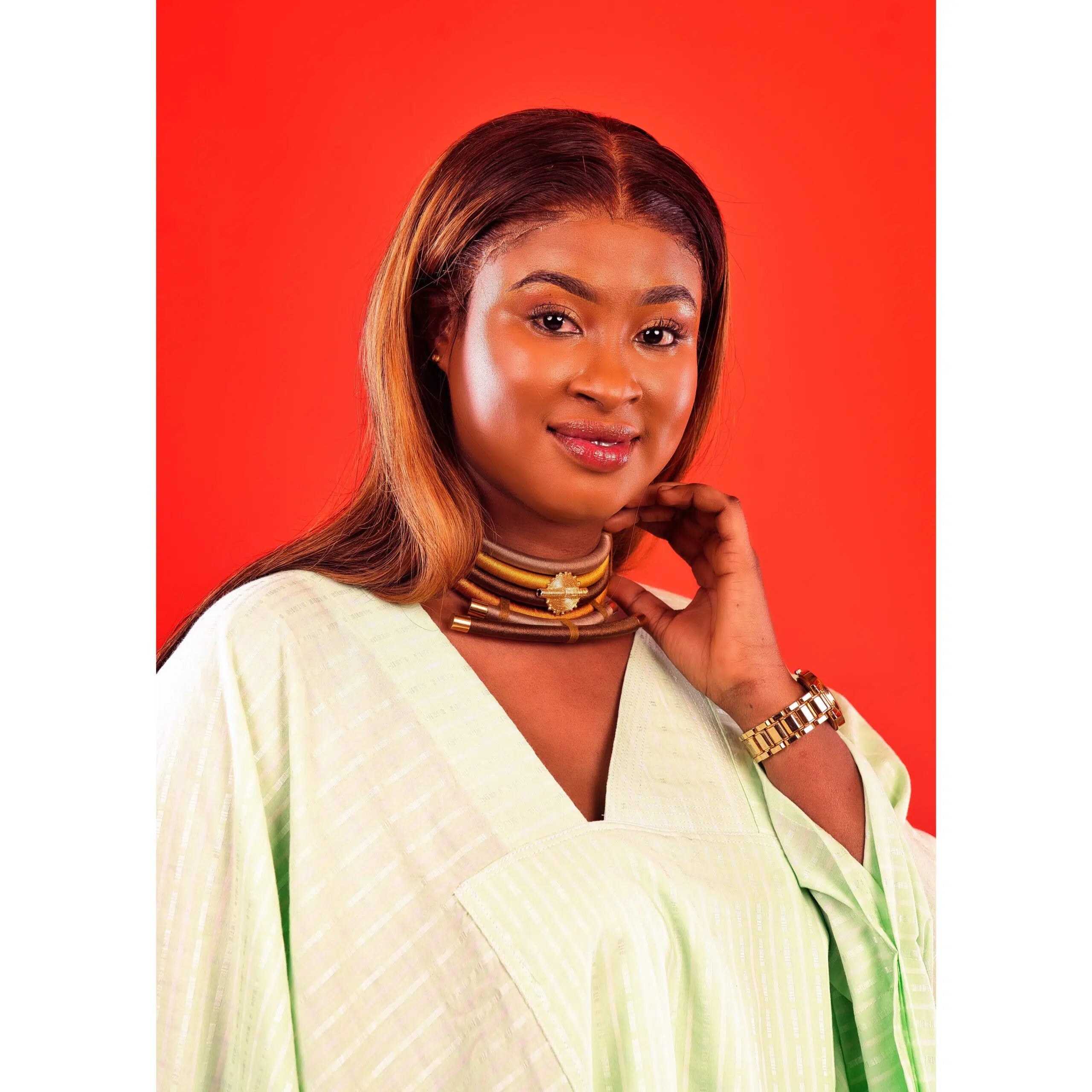 Collier multi-brins femme doré et coloré, bijou bohème chic Jaba élégant