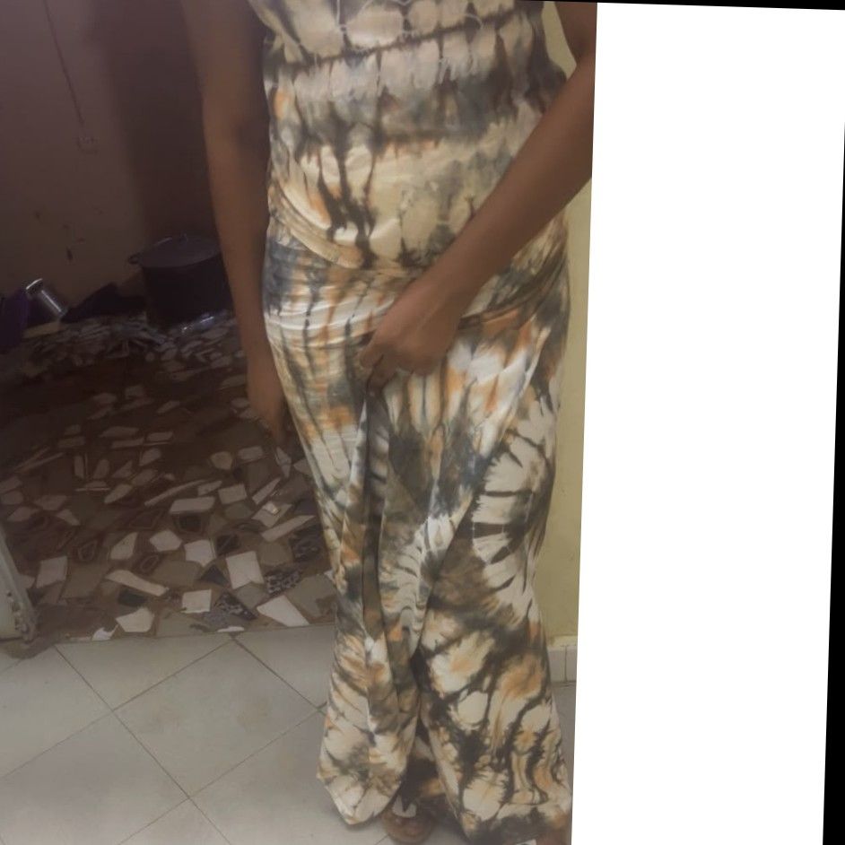Ensemble femme haut et pagne en coton