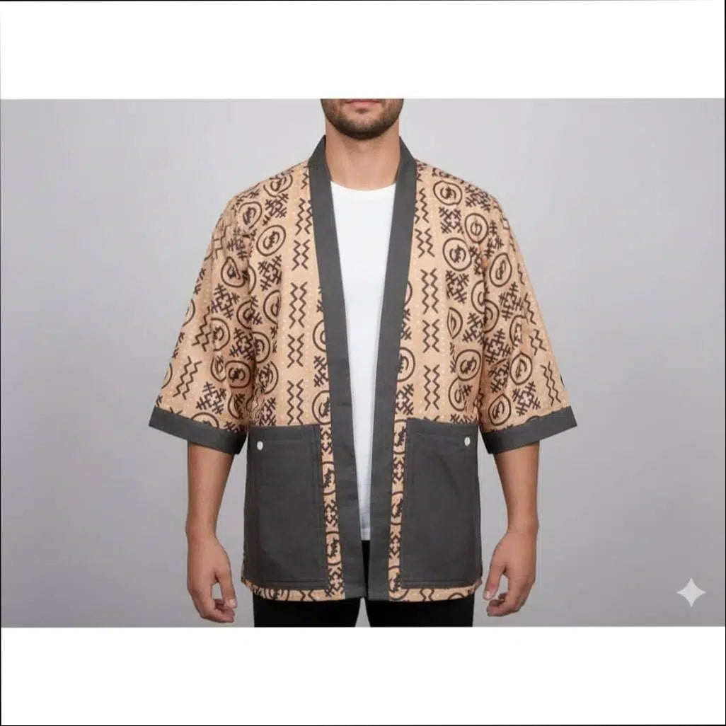 Kimono africain unisexe multicolore, ample et chic, vêtement traditionnel