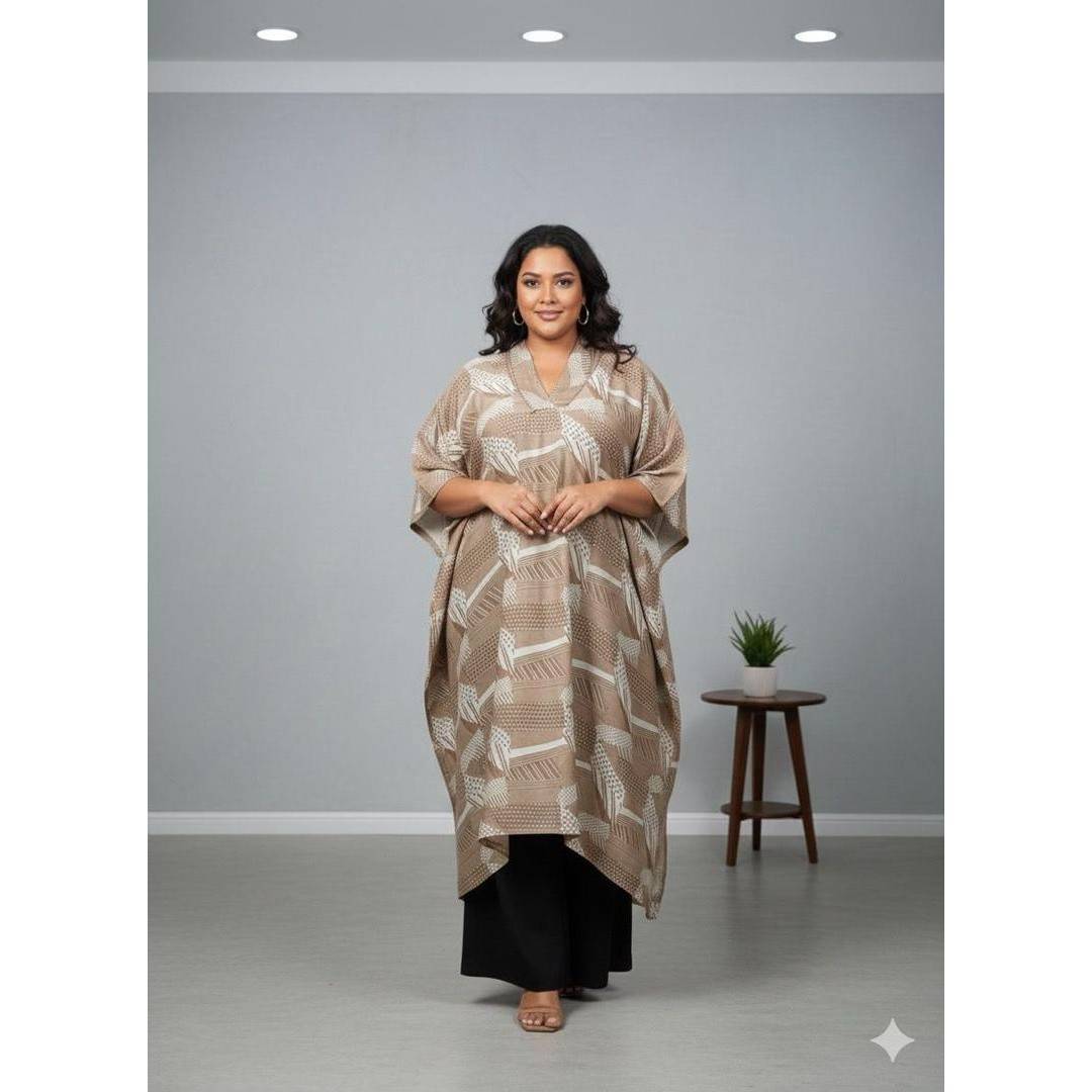 Ensemble femme coton et lin beige marron