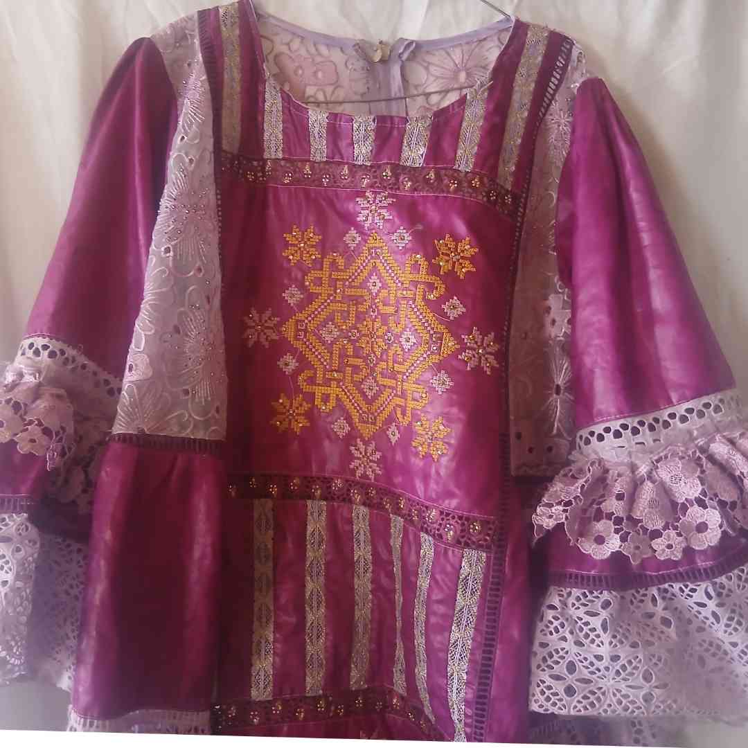Ensemble femme bazin brodé dentelle élégant