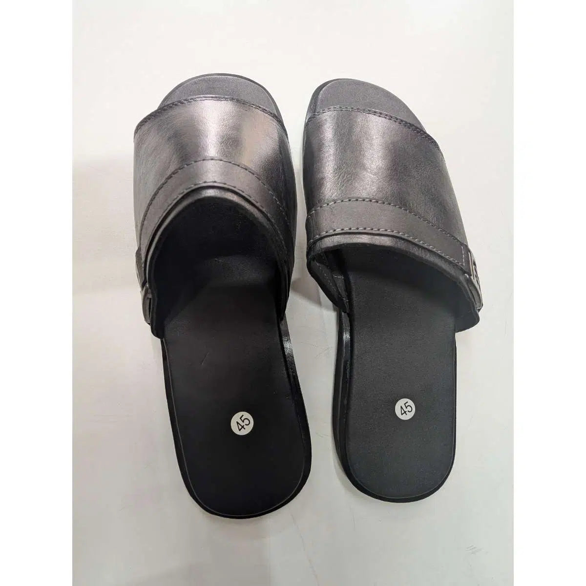 Sandales cuir homme noir (taille 45)