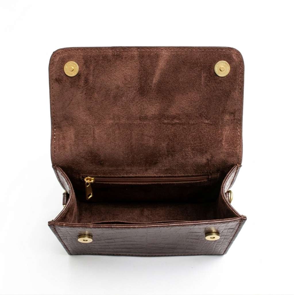 Mini Sac à Main Cuir Serpent Vert - Élégance Chic