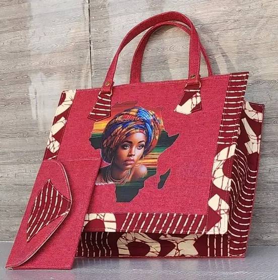 Sac à main femme ethnique africain, tissu coloré, élégant et grande capacité