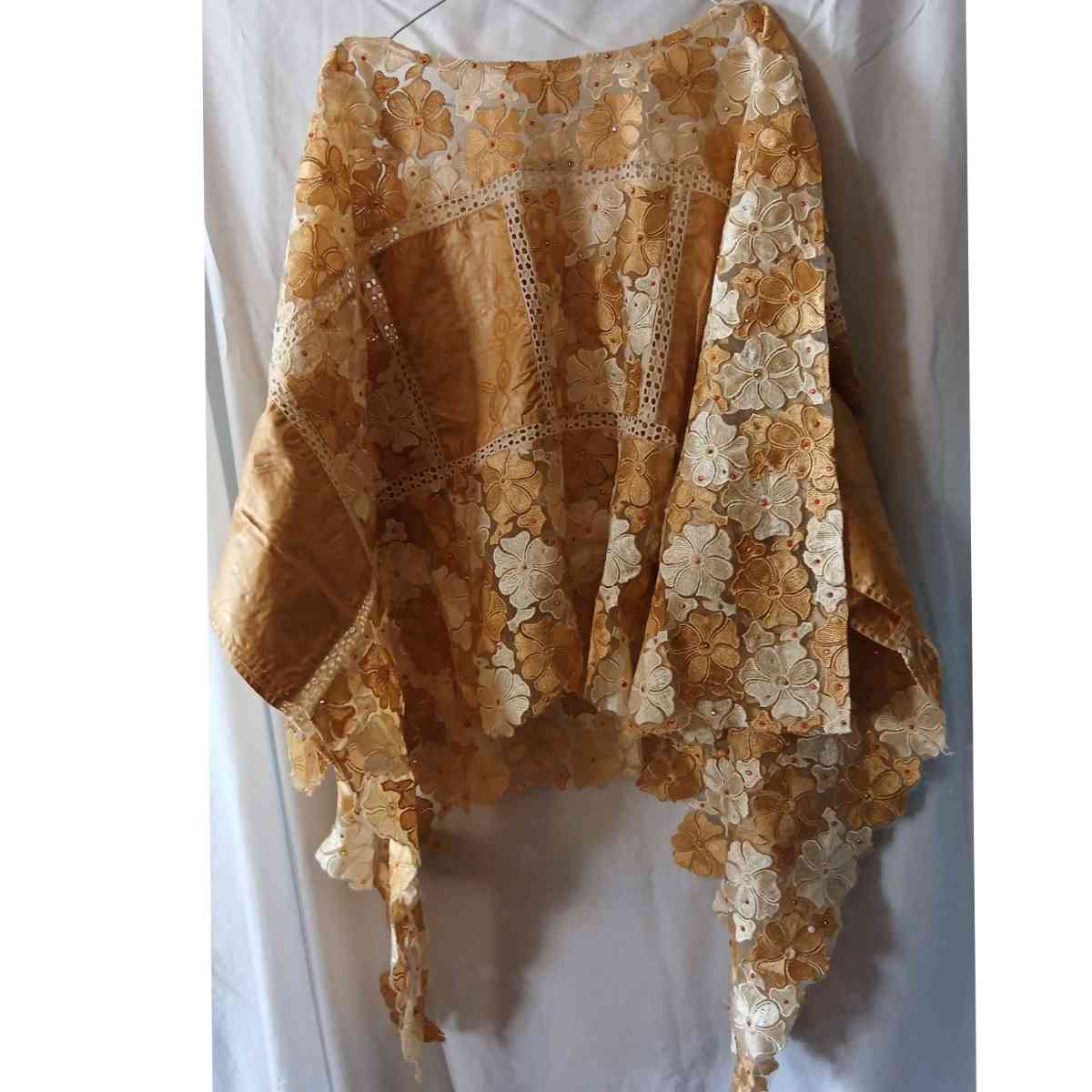 Ensemble geztner marron beige avec dentelle