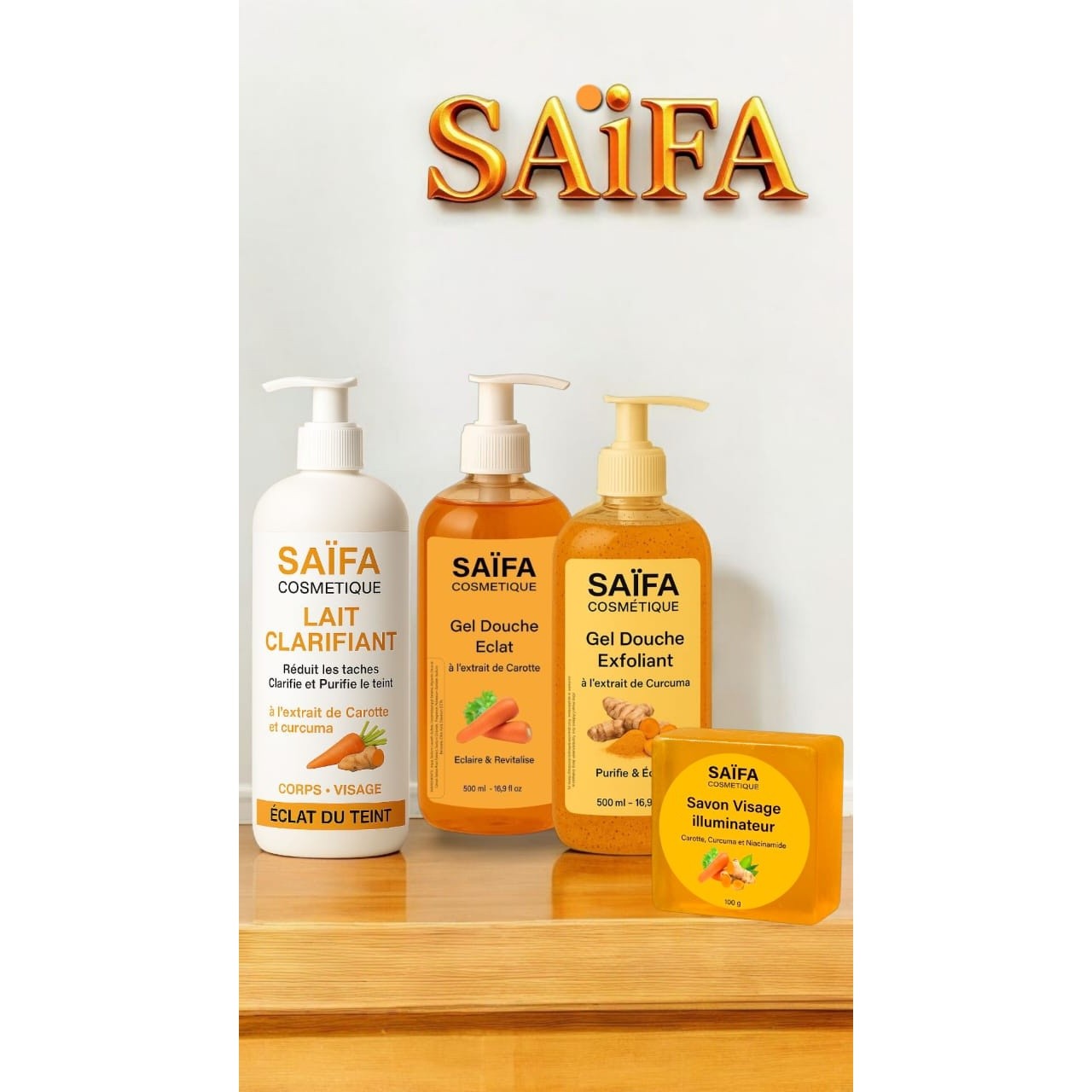 Cosmétique naturel Sénégal – Soins visage carotte curcuma Dame Nature