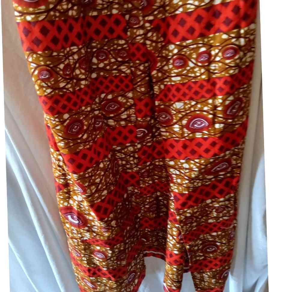 Robe femme en wax et brode