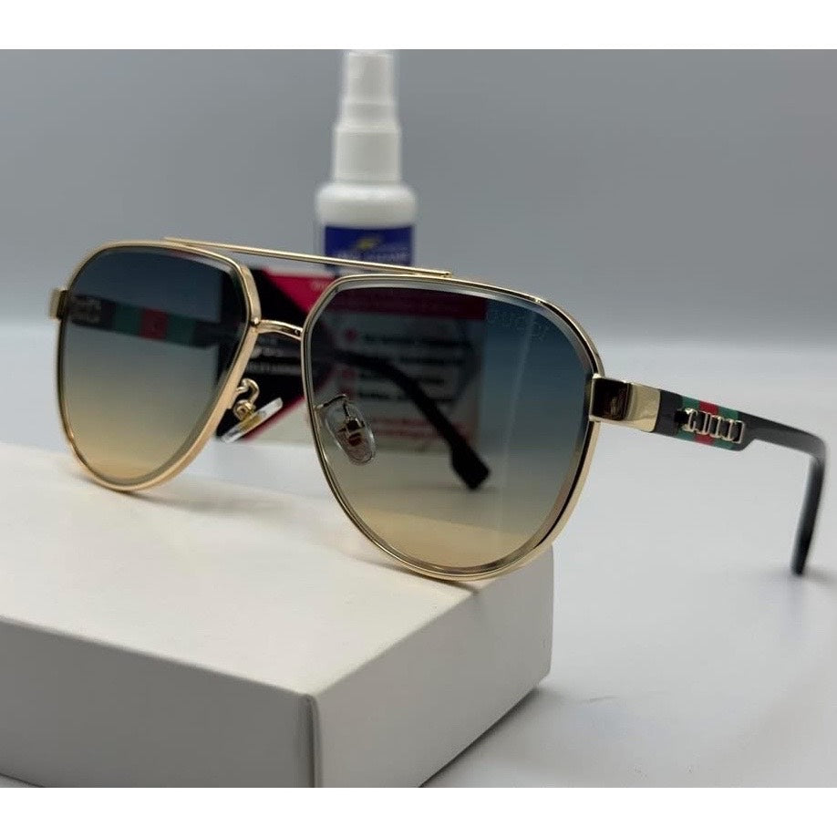 Lunettes de soleil femme élégantes rondes oversize monture olive transparente