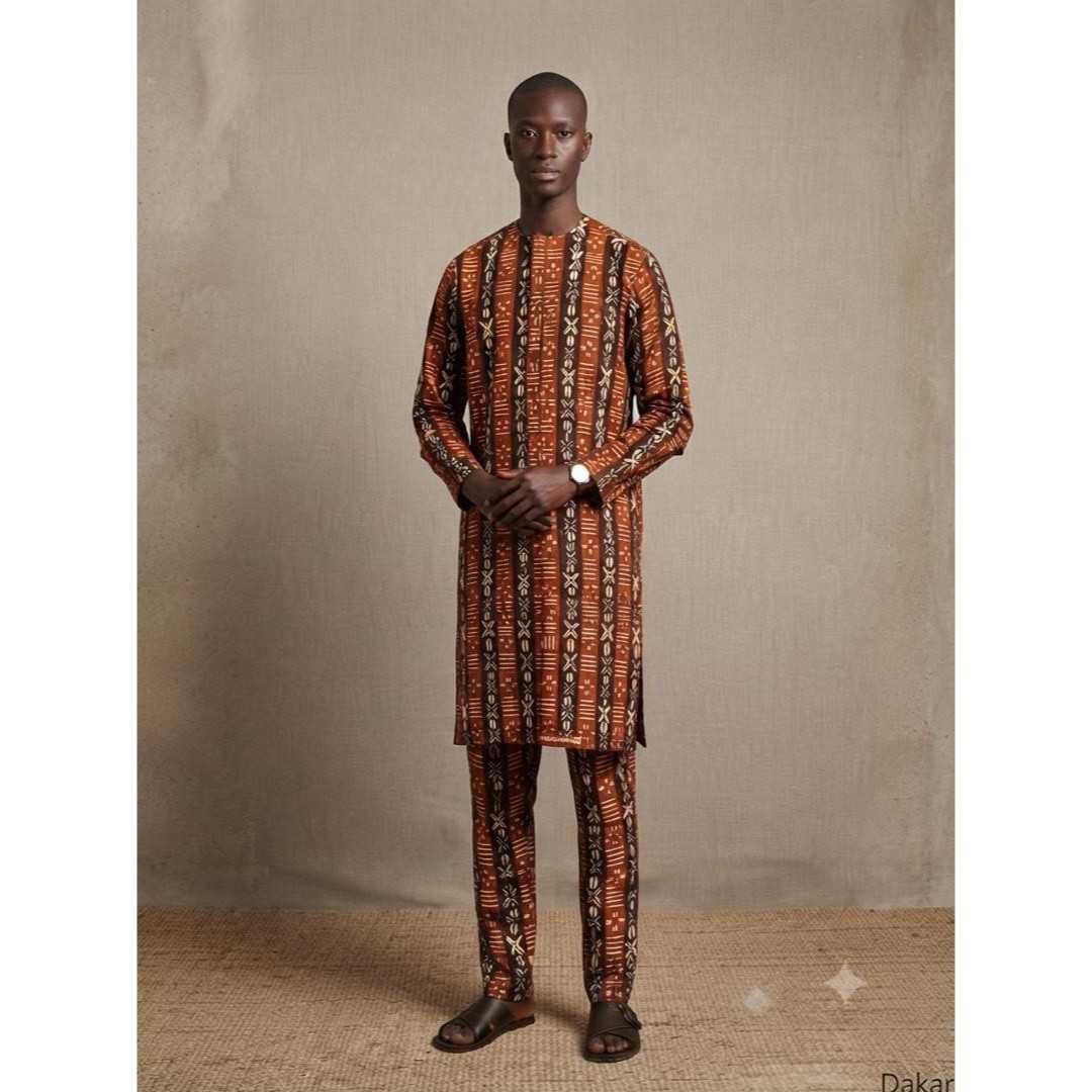 Ensembles homme tissu wax léger très confortable