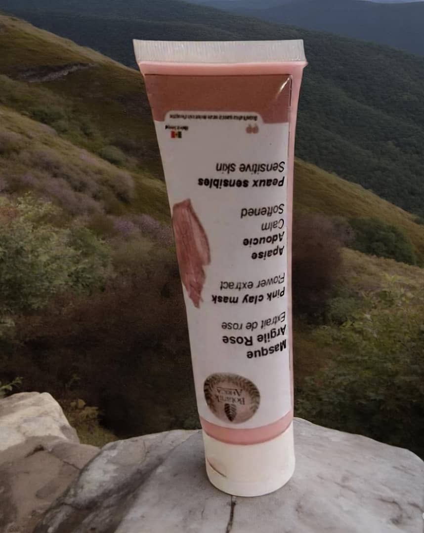 Masque argile rose visage – Purifiant, apaisant & éclat naturel peaux sensibles