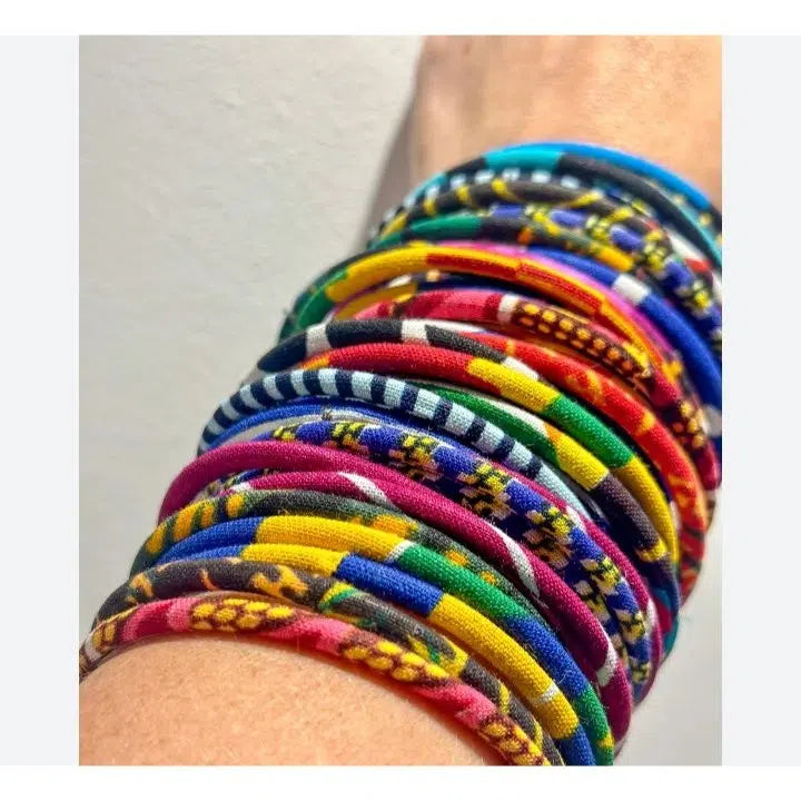 Bracelets africains en wax