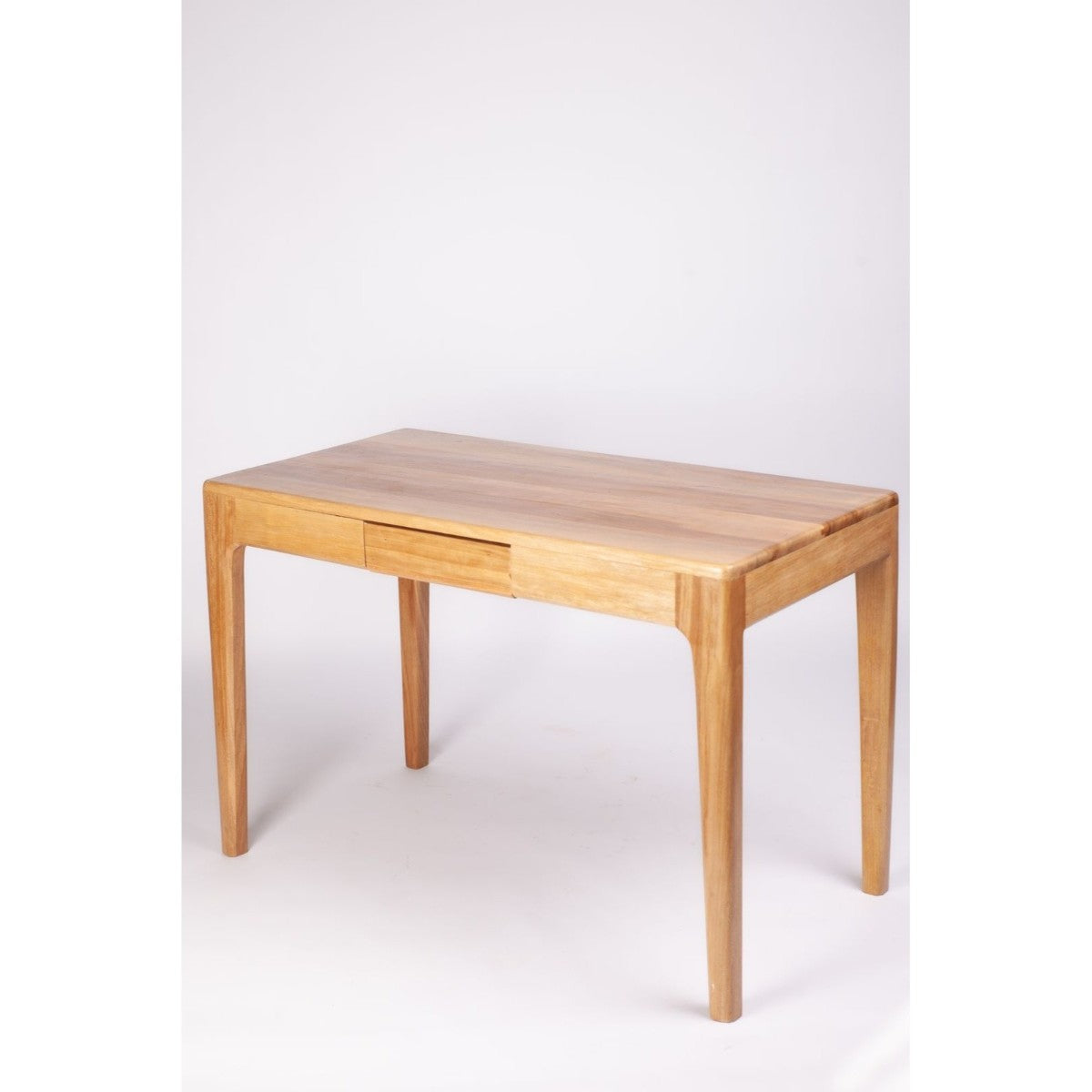 Bureau en bois massif 125x76 cm, design moderne avec tiroir de rangement
