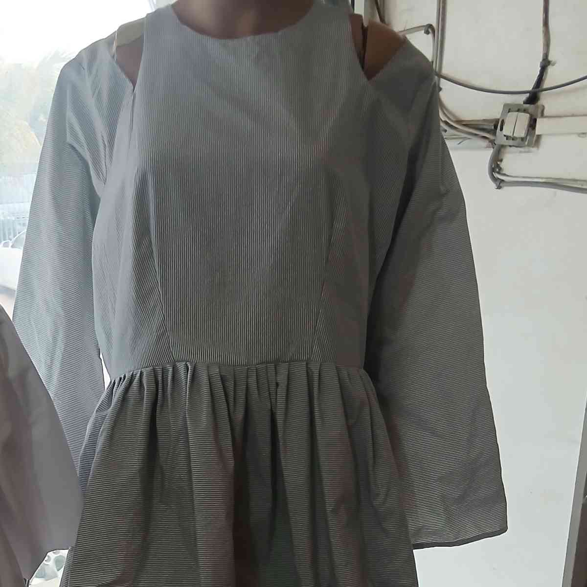 Robe Maxi Femme Gris en Coton - Élégance Effortless