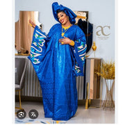 Boubou Bleu Abaya Azur Royale - Élégance et Tradition Chic