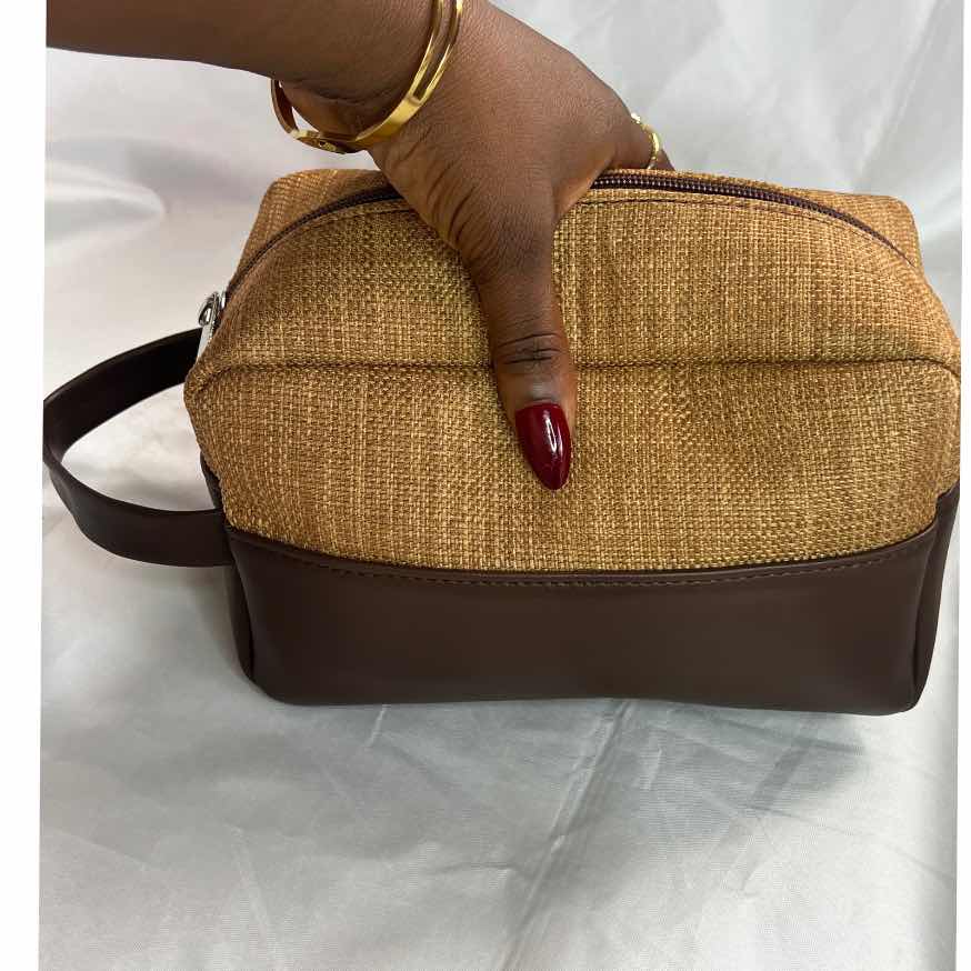 Trousse de toilette élégante en cuir, compacte et mixte, couleurs au choix