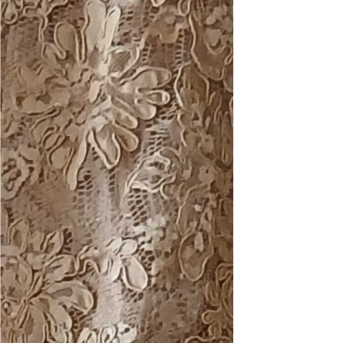 Ensemble jupe et haut dentelle beige chic